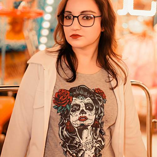 Girl at the Amusement Park