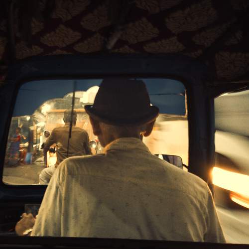 Time traveller in a tuk-tuk