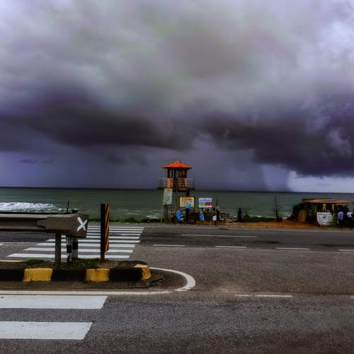 Rain storms in the Arabian Sea