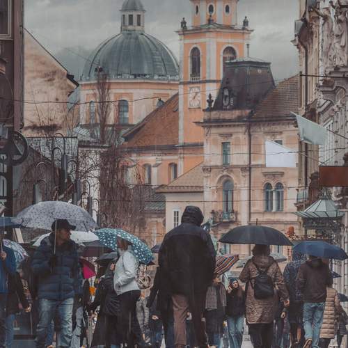 Rhythm under umbrellas