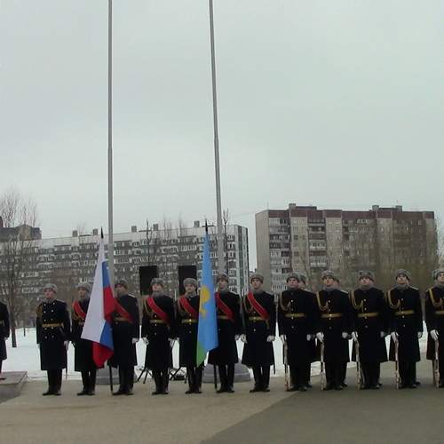 Митинг в честь подвига  шестой роты.