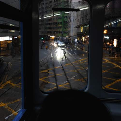 Outside the tram window