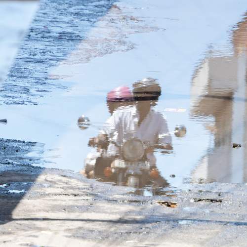 Reflection from street