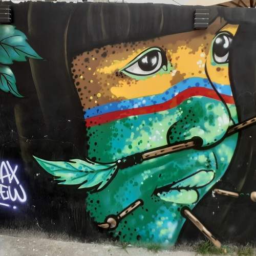 Grafite de uma indígena brasileira