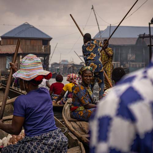 life in Makoko\'s floating slum, venice of Nigeria