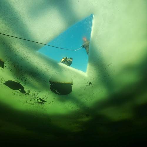 Through the ice window