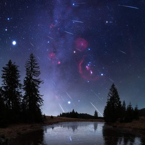 Geminids at Varasó Lake