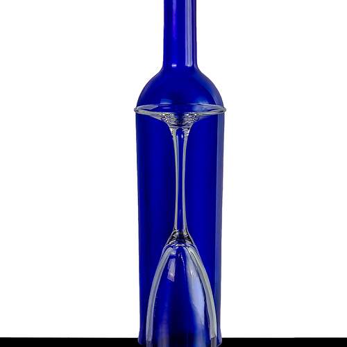 Botella azul