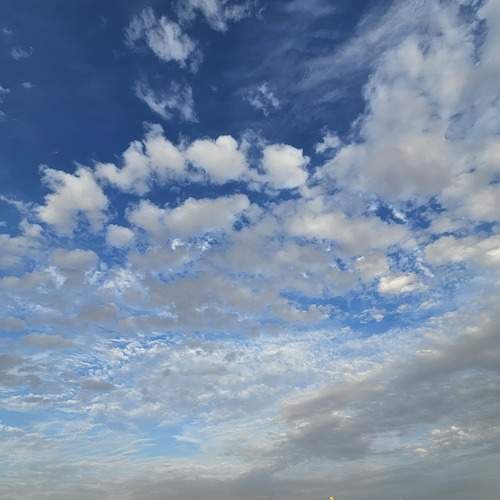 Clouds in the blue dramatic sky