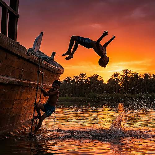 Sailing into the Sunset Glow