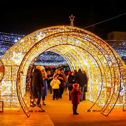 Through the tunnel of lights