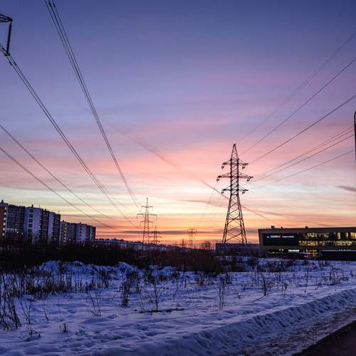 Зимний закат Петербурга