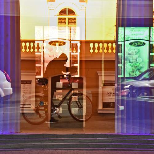 Вечерний велосипедист