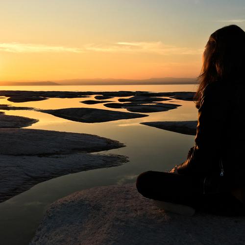 Relax in sunset.