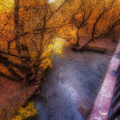 Мост через Сетунь осенью.