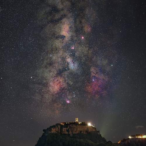 Milky way and the comet over Civita