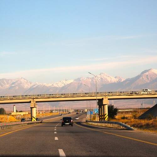 Highway bridge in the Turkestan region. 2025