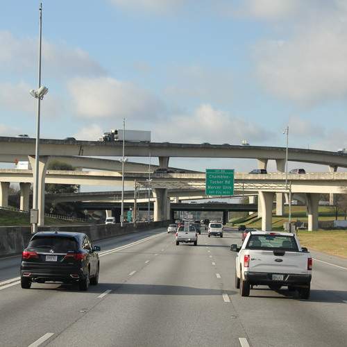 Atlanta\'s multi-level highway bridge. 2022.