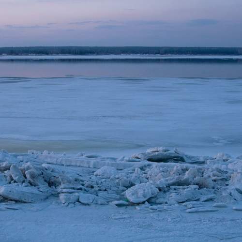 Зимний Енисей в Енисейске