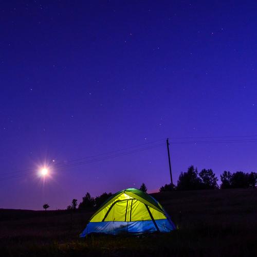 Night in a tent