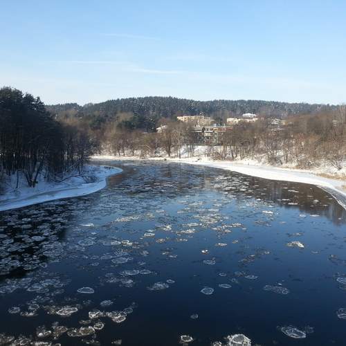 Glaciation on the Neris river near the Vingis park
