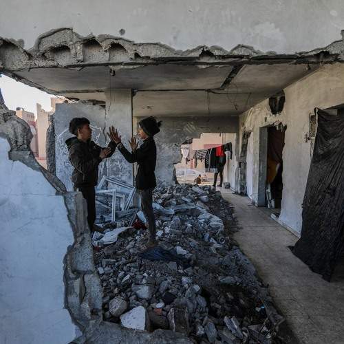 Father Of Four, Displaced From Gaza City, Lives In Ruins Of A Destroyed Home In Rafah