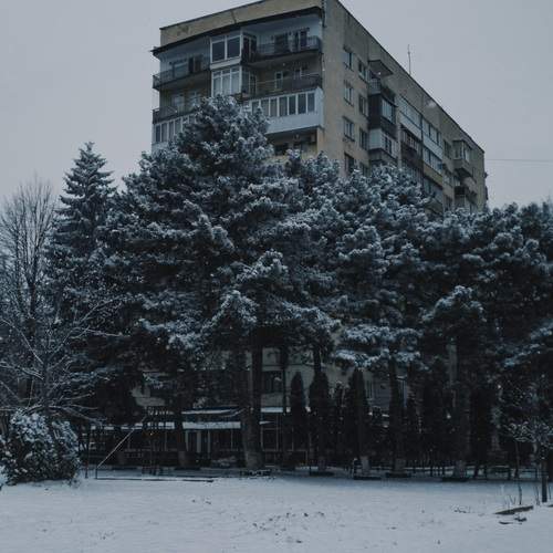 Зима над панелями