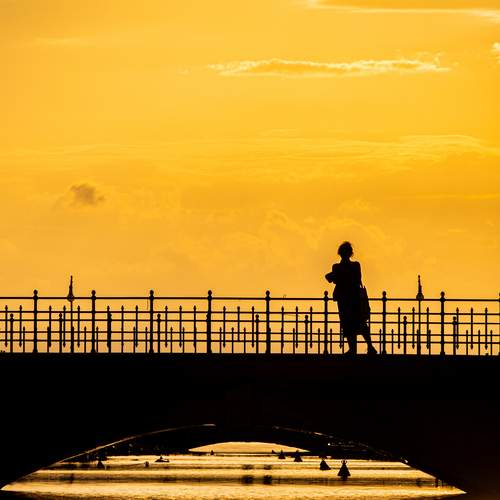 Lady on the bridge