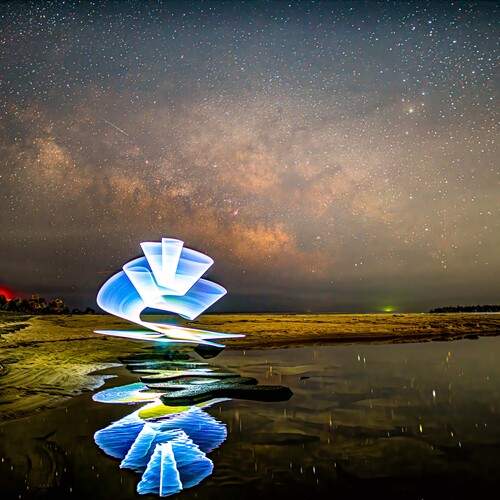 Light Painting Landscape