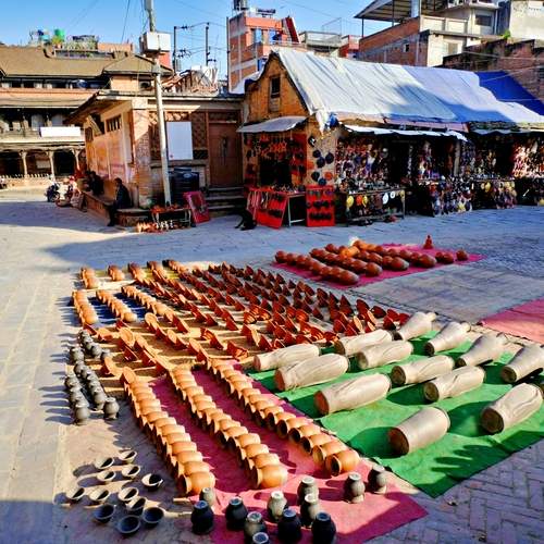 pottery street at Bhaktapur