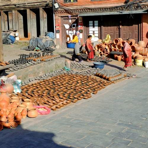 pottery street at Bhaktapur