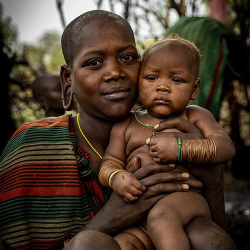 Surma Tribe Mother with Child | Ethiopia