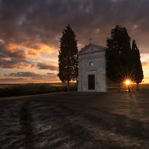 Sunrise in San Quirico d’Orcia