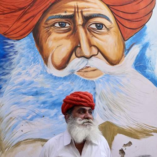 A man on the streets of Rajasthan, India