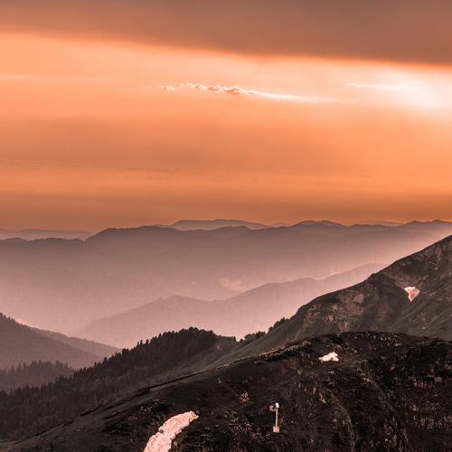 Закат в горах