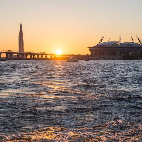 Малая Нева, закат.