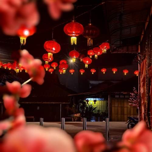 “Crimson Glow, Golden Warmth”