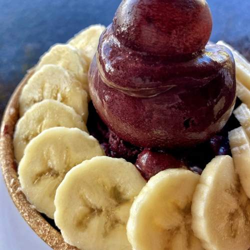 Açaí with bananas, Brazil