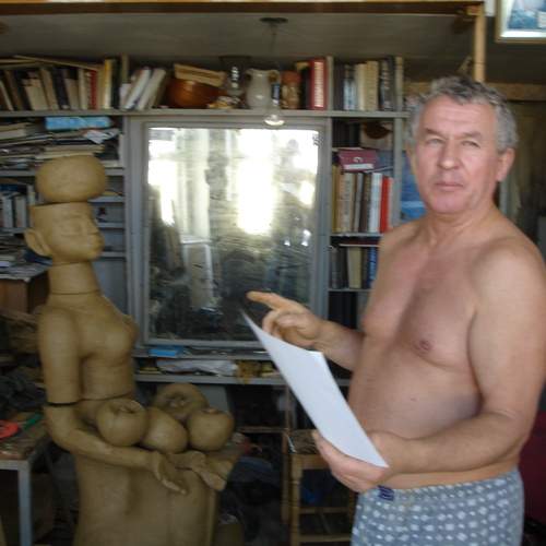 Мужской портрет. Скульптор керамист В.Г.Шабалин