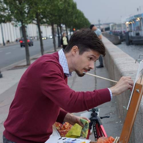 Художник на набережной