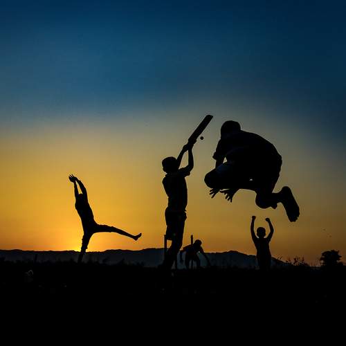 “Silhouettes of passion, painted in the colors of cricket.”