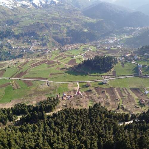 Vibrant Rural Valley Landscape in the Trabzon Highlands
