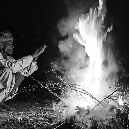 A quiet conversation with the fire