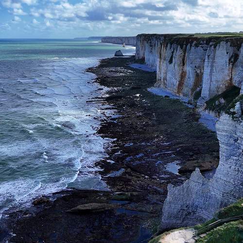 The beautiful cliffs of Etretat in Normandy