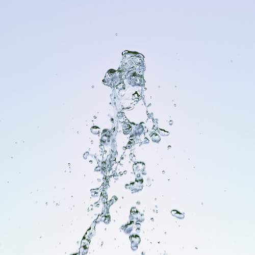 The moment when a stream of ordinary water disintegrates