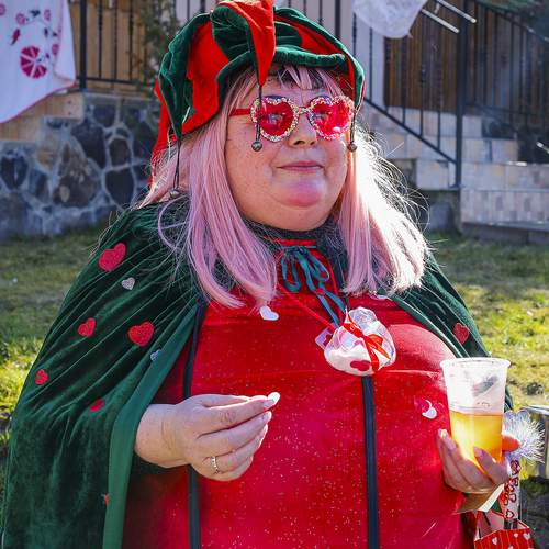 The good fairy is handing out little hearts