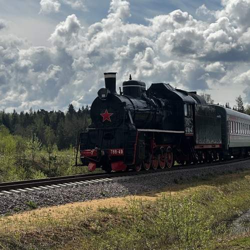 Ретропоезд в парке Патриот