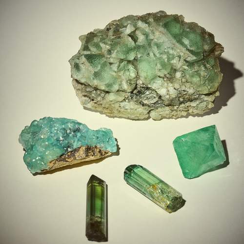 Green mineral collection