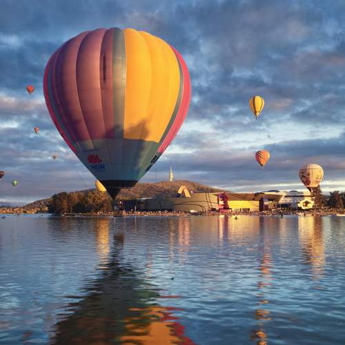 Balloons, Hill, Tower