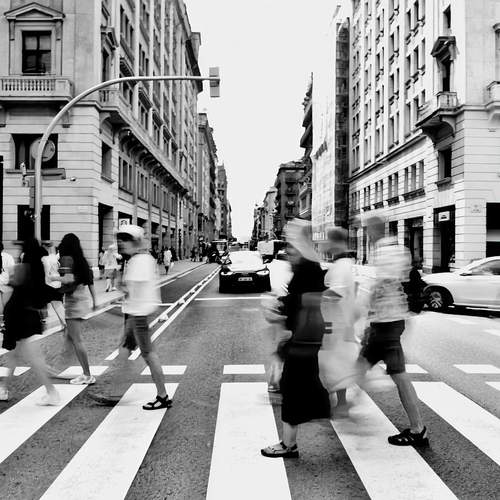 Crosswalk in Barcelona